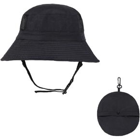 Unisex Waterproof Surfing Fisherman Sun Hat Cap with Buckle UPF 50+ UV Protection Wide Brim Bucket Fishing Hat for Men Women