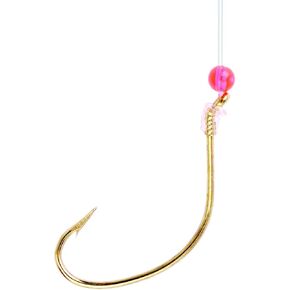 Eagle Claw 9146-3/0 SW Lazer Sharp Snelled Kahle Hook, Size 3/0, Gold Finish