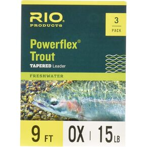 قادة منتجات RIO Powerflex Knotless 9' 0X Leaders 3 عبوات، شفاف
