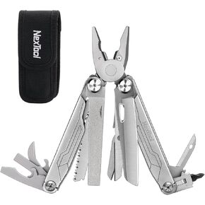 NexTool Multitool, 19 in 1 Multitool Pliers, Stainless Steel Multi Tool with Safety Locking, Foldable Multitools with Scissors, Can Opener, Screwdrivers, Saw for Camping Survival Hiking, Gifts for Men
