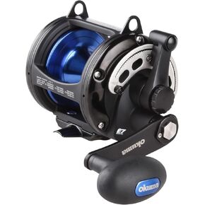 Okuma Solterra SLX Single Speed Closed Frame Lever Drag Saltwater Trolling Reel, SLX-20b, 480yds-30lb,Black