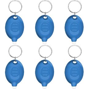 مصباح يدوي صغير بسلسلة مفاتيح بضوء أحمر LED، مصباح يدوي صغير لسلسلة المفاتيح 12 لومن مصباح جيب محمول، مصباح يدوي صغير فائق السطوع بمصباح يدوي أحمر بغطاء أحمر (6 قطع) in Kuwait