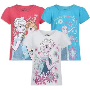 Disney girls 3 Pack Frozen Tees