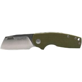 SOG Stout FLK Cleaver Daily Carry Folding Knives | G10 & Steel Handle | CRYO D2 Steel Blade | Short-Blade Frame Lock Folder