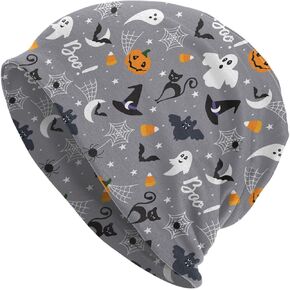 Halloween Beanie Standard Closed Chemo Hat Cancer Headwear Knitted Hats Baggy Slouchy Cap for Adults Women Men