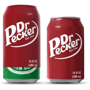 Beersy Silicone Sleeve Soda Can Cover - Insulated Silicone Can Sleeve - Multi-Purpose Can Insulator - Tight-Fitting Drink Skin - Novelty Drink Holder for Outdoor Events, Fits 12oz Cans (Dr. Pecker)