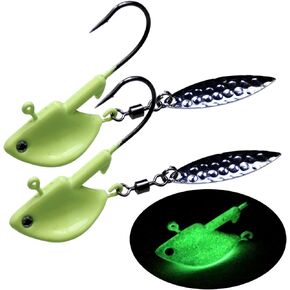 QualyQualy Fishing Lure Jig Heads Swimbait Jig Heads 10pcs Walleye Fishing Jig Hook Underspin for Trout Bass Crappie