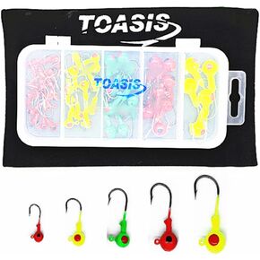 Fishing Round Jig Heads Lure Bait Hooks Set of 50pcs