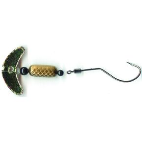 Mack's Lure 63355 Spin Drift Walleye Bait, Chartreuse Green Tiger