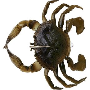 Savage Gear Duratech Crab Fishing Bait, 1/3 oz, Green Crab, Realistic Contours, Colors & Movement, Durable Construction, Ultra-Sharp 3X Carbon Steel Fishing Hook, Scent Infused