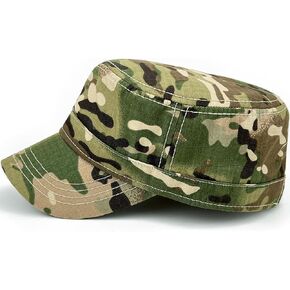 Mens Waterproof Camo Cadet Army Hats American Flag Buckle Womens Quick Dry Flat Top Military OCP Patrol Corps Caps