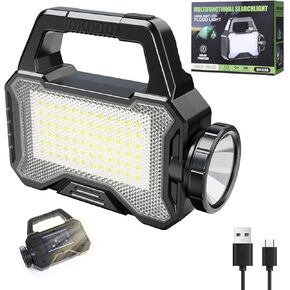 Multifunctional led Solar Flashlight,Solar Lantern Camping Essentials Accessories Lights, Cell Phone Charger,USB Charging,Suitable for Home,Fishing,Operated Lamp,Camping, Outag, Hiking