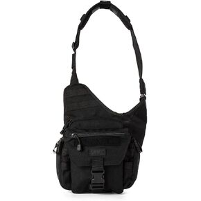 5.11 Tactical Sling Bag for Men, Push Pack, Shoulder Crossbody Bag, 6L, Black, Style 56037ABR