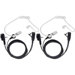 VX-261 Covert Acoustic Tube Earpiece Headset for Motorola Vertex Standard Radio EVX-261 VX-231 EVX-531 EVX-534 VX-180 VX-298 VX-350 VX-351 Radio Walkie Talkie with PTT Mic,2 PACK