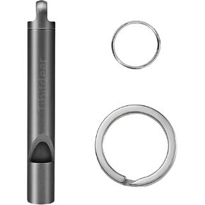 Titanium Emergency Whistle, 120db Safety Whistle with Lanyard and Keychain for Outdoor Camping Hiking Boating Backpacking Fishing Kayak Kids Rescue Signaling Loud Survival Whistle