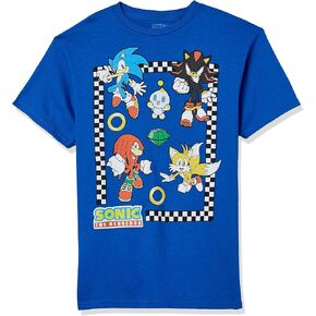 SEGA boys Sonic the Hedgehog Short Sleeve Tee - Sonic, Tails, Knuckles Sega T Shirt, White, 14-16 US