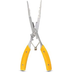 OROOTL Fish Pliers Hook Remover Long Nose Fishing Pliers Hook Remover Stainless Steel Braid Cutter Split Ring Pliers Portable Fishing Pliers Freshwater Saltwater Ice Fishing Gear