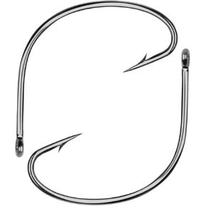 Wacky Worm Fishing Hooks, 40pcs Wide Gap Offset Wacky Rig Hooks Kit for Bass Trout Saltwater Freshwater Fishing Size 1/0 1 2 4