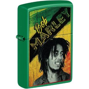 Zippo Bob Marley Grass Green Design Grass Green Matte Pocket Lighter