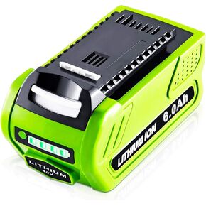 【3rd Upgrade】 CaliHutt 6.0Ah 40V Replacement Battery for Greenworks 40V Battery G-MAX 29472 29462 29252 20202 22262 25312 Cordless Power Tools Lithium-ion Battery