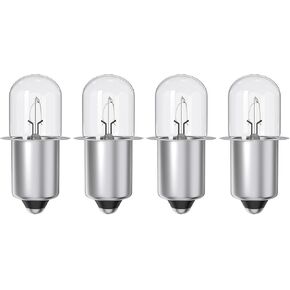 XPR18 18v 0.6A Xenon Flashlight Bulb fit for Dewalt DW9083 DW908 DW919 DC509 Flashlights, Ridgid 18 Volt Cordless Flashlights And P703 / P704 Cordless Lithium Worklights - 4 Pack