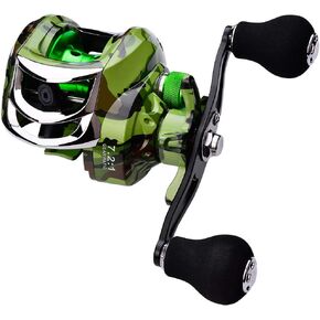 Baitcasting Reels 7.2:1 Gear Ratio 18+1BB Carbon Steel Bearings 10 Speed Magnetic Brake 10 Kg Braking Force Left and Right Hand Fishing Reels Camouflage in Saudi Arabia