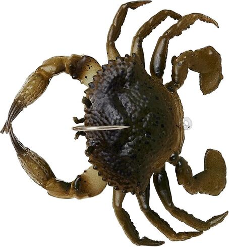 Savage Gear Duratech Crab Fishing Bait, 1/2 oz, Green Crab, Realistic Contours, Colors & Movement, Durable Construction, Ultra-Sharp 3X Carbon Steel Fishing Hook, Scent Infused in Saudi Arabia
