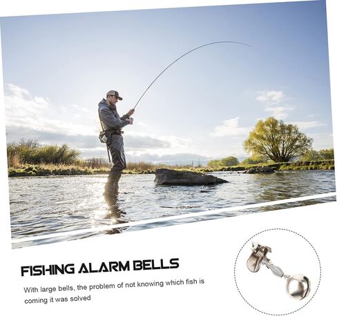 Milisten 10pcs Metal Bell Alarm Bells for Fishing Bait Alarm Bells Fishing Rod Alarm Bell Fishing Rod Bells Portable Fishing Rod Sea Fishing Warning Bells Fishing Accessories Ordinary in Saudi Arabia