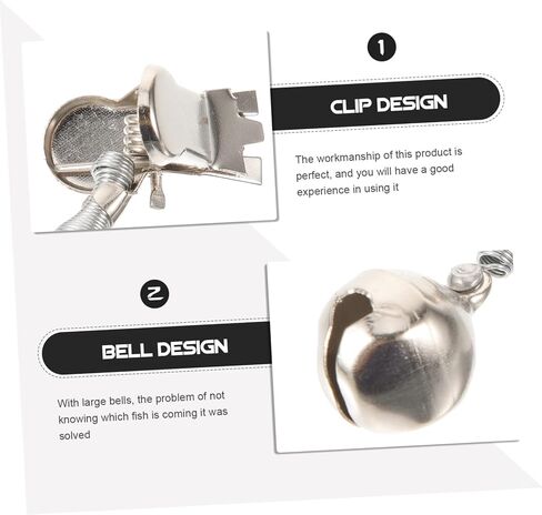 Milisten 10pcs Metal Bell Alarm Bells for Fishing Bait Alarm Bells Fishing Rod Alarm Bell Fishing Rod Bells Portable Fishing Rod Sea Fishing Warning Bells Fishing Accessories Ordinary in Saudi Arabia