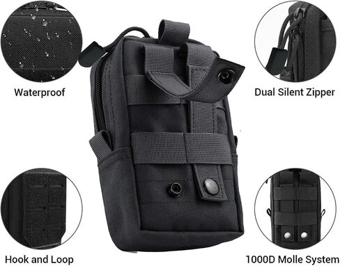 Tactical EDC bag, Molle multifunctional small bag, gadget organizer cell phone holder waist bag, camping hiking cycling climbing with compact bag in Saudi Arabia