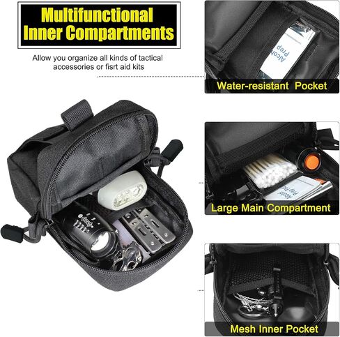 Tactical EDC bag, Molle multifunctional small bag, gadget organizer cell phone holder waist bag, camping hiking cycling climbing with compact bag in Saudi Arabia