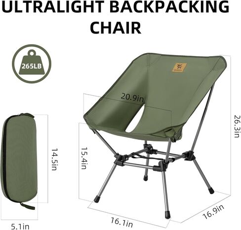 Backpacking Chair Portable Folding Camp Chair Compact Foldable Chairs Ultra Lightweight Travel Chair with Storage Bag in Saudi Arabia