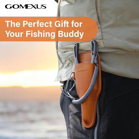 غمد كماشة الصيد من Gomexus مع مشبك حزام من الفولاذ الربيعي، حافظات من جلد البقر لمعظم ملاقط الطعم in Kuwait