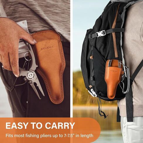 غمد كماشة الصيد من Gomexus مع مشبك حزام من الفولاذ الربيعي، حافظات من جلد البقر لمعظم ملاقط الطعم in Kuwait