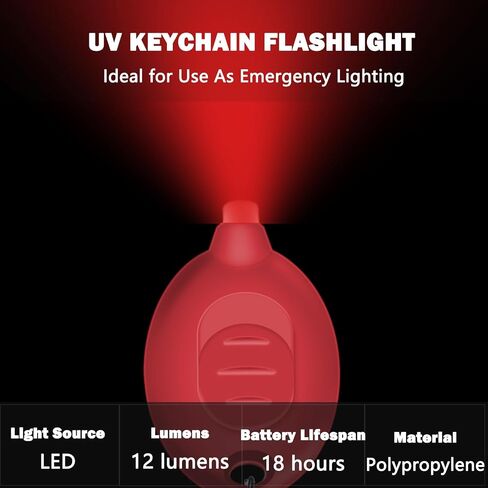 Mini LED Red Light Keychain Flashlight, Small Keychain Flashlight 12 Lumen Portable Pocket Flashlight, Ultra Bright Micro LED Flashlight Red Light Flashlight with Red Shell (6PCS) in Saudi Arabia