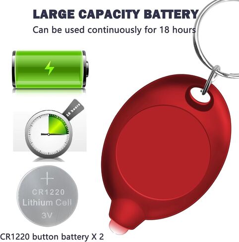 Mini LED Red Light Keychain Flashlight, Small Keychain Flashlight 12 Lumen Portable Pocket Flashlight, Ultra Bright Micro LED Flashlight Red Light Flashlight with Red Shell (6PCS) in Saudi Arabia