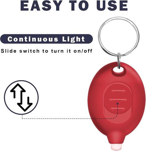 Mini LED Red Light Keychain Flashlight, Small Keychain Flashlight 12 Lumen Portable Pocket Flashlight, Ultra Bright Micro LED Flashlight Red Light Flashlight with Red Shell (6PCS) in Saudi Arabia