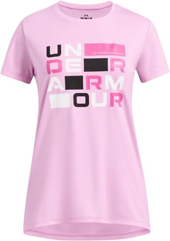 Under Armour Girls' Tech Block Logo Short Sleeve T Shirt in Kuwait
