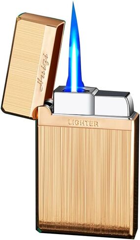 Torch Lighter, Jet Flame Cigar Lighter with Adjustable Flame Dial, Metal Drawing Lighter (Rose Gold) in Saudi Arabia