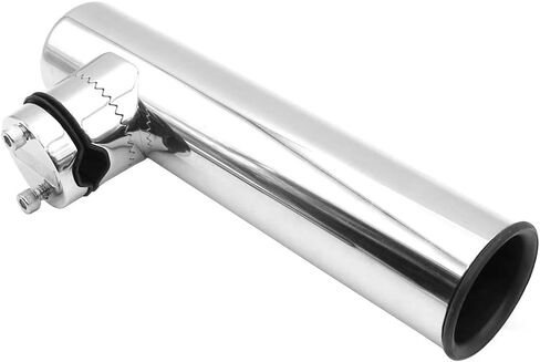 Set of 2 316 Stainless Steel Fishing Rod Holders Clamp On Rails Mounting 19-25mm Rail Mounted Marine Grade for Boat Yacht in Saudi Arabia