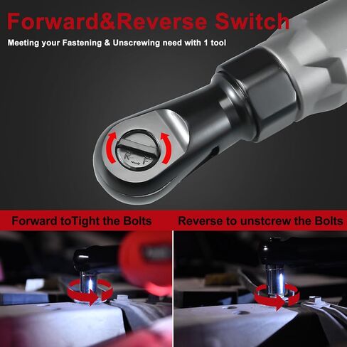 AOBEN Extended Cordless Ratchet Wrench Kit, 4.7" Long Reach 3/8" ratchet,40 Ft-lbs Electric Power Ratchet Set with Variable Speed Trigger,2 Packs 2000mAh Lithium-Ion Battery And Charger,8 Sockets in Saudi Arabia