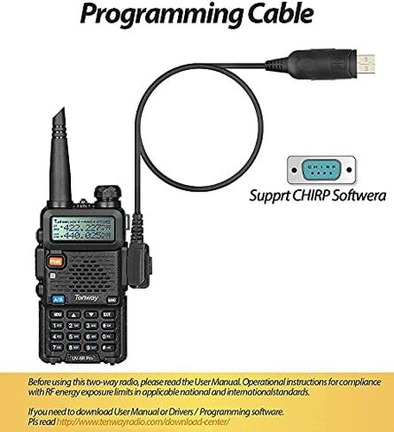 راديو هام UV-5R Pro 8 وات ثنائي النطاق ثنائي الاتجاه مع راديو هام ومكبر صوت محمول وميكروفون وهوائي 6 حزم وكابل برمجة USB واحد in Saudi Arabia