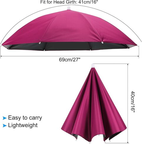 قبعة مظلة باتيكيل، مقاس 68.58 سم، قبعات مظلة لصيد الأسماك بدون استخدام اليدين، عصابة رأس مرنة قابلة للطي، قبعة مطر للشمس للتخييم والبستنة والتنزه سيرًا على الأقدام والزراعة والشاطئ in Kuwait