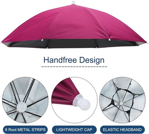 قبعة مظلة باتيكيل، مقاس 68.58 سم، قبعات مظلة لصيد الأسماك بدون استخدام اليدين، عصابة رأس مرنة قابلة للطي، قبعة مطر للشمس للتخييم والبستنة والتنزه سيرًا على الأقدام والزراعة والشاطئ in Kuwait