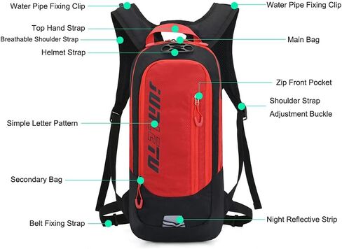 Croogo Hydration Packs,Hydration Backpack with 2L Hydration Bladder,Bicycle Daypack Waterproof Breathable Bag for Climbing in Saudi Arabia