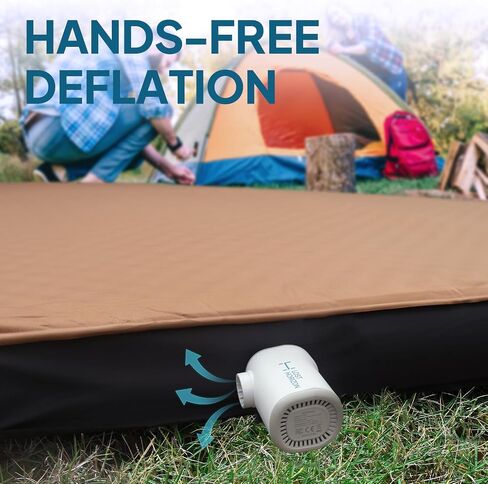 LOSTHORIZON 4.5" Thick Self Inflating Sleeping Pad with Solid Foam, Camping Mattress with Air Pump, Portable Roll Up Bed, Inflatable Outdoor Mat for Rooftop Tent Car Truck Van, Double in Saudi Arabia