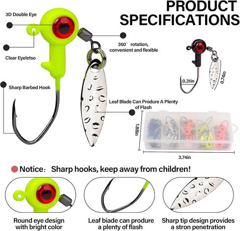 75pcs الكرابي السحر تهزهز رؤساء عدة، لينة السحر الصيد الصيد تهزهز رئيس تلاعب هوك الصيد الطعم البلاستيك السحر لباس سمك السلمون المرقط المياه المالحة الصيد في المياه العذبة in Kuwait