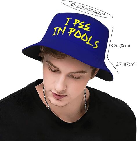 قبعة دلو I Pee in Pools للجنسين، قبعة صياد الفكاهة المضحكة للسفر والشاطئ وقبعات الشمس لأغطية الرأس في الهواء الطلق in Saudi Arabia