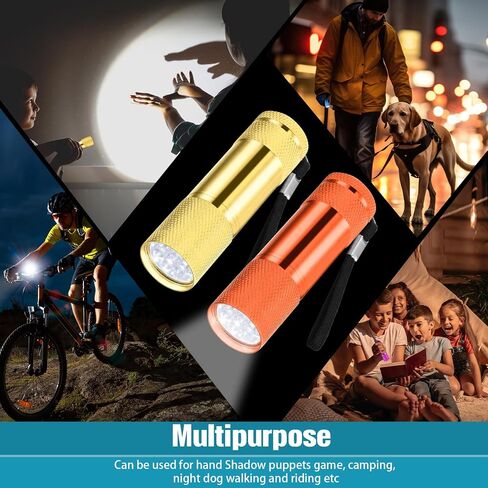 48 Pcs Mini Flashlights Bulk, Bright Aluminum Handheld Flash Light with Lanyard, Small LED Flashlights for Kids Night Reading Emergency Hurricane Camping Hiking Party Favors(Classic Color) in Saudi Arabia