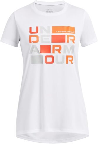 Under Armour Girls' Tech Block Logo Short Sleeve T Shirt in Kuwait